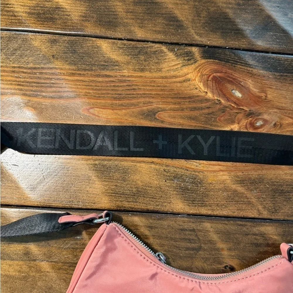 Kendall + Kylie coral pink crossbody bag and change purse nylon